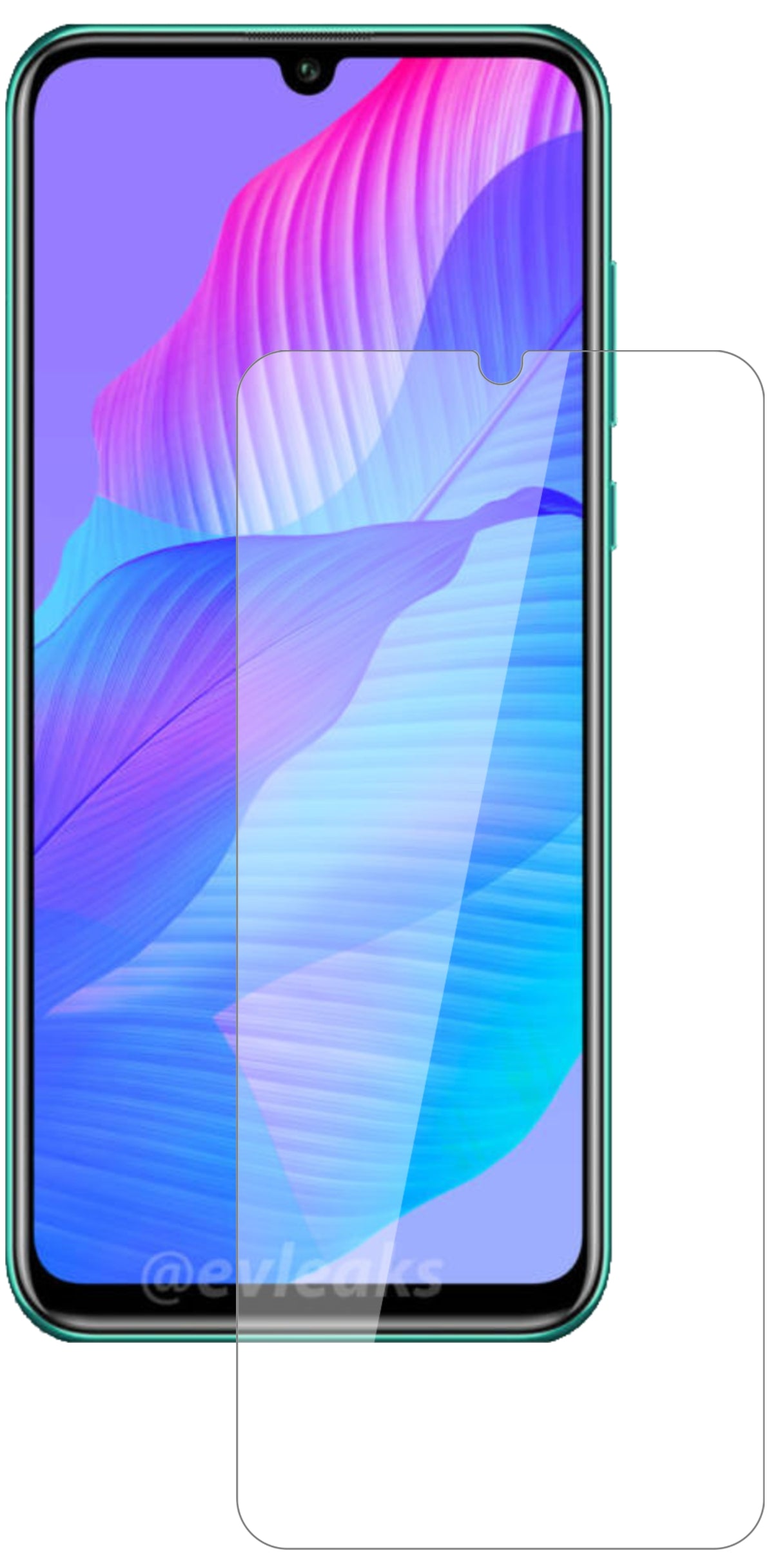 HuaweiP Smart S mit aufgebrachter dipos Flex Schutzfolie, glasklare Darstellung ohne Einschränkungen