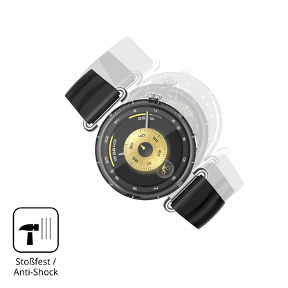 Schutz gegen Kratzer auf dem Huawei Watch GT6 41mm Glas durch Schlüssel, Stöße gegen die Tischkante oder Stürze