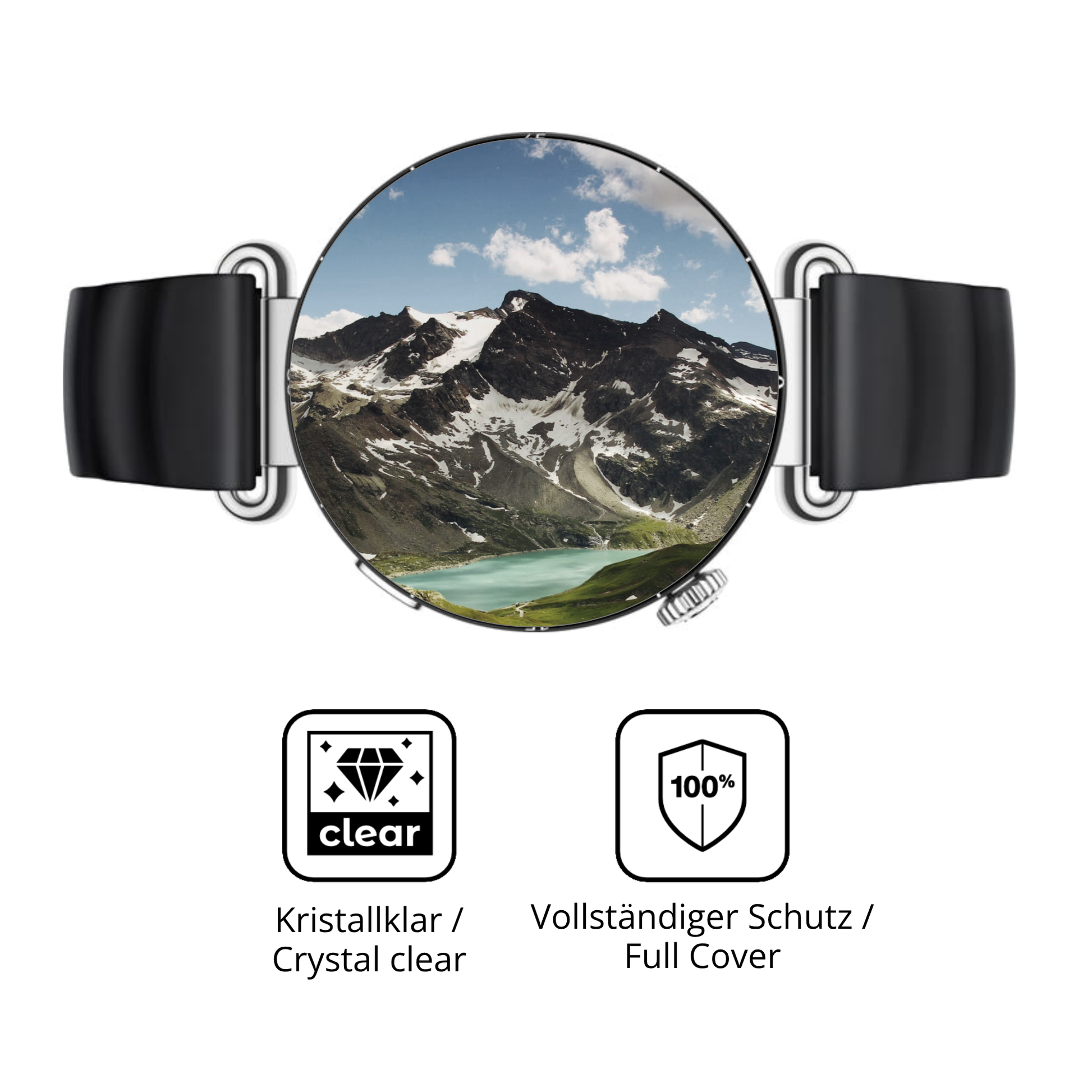 Dünne und klare Folie passend zugeschnitten für Huawei Watch GT6 41mm