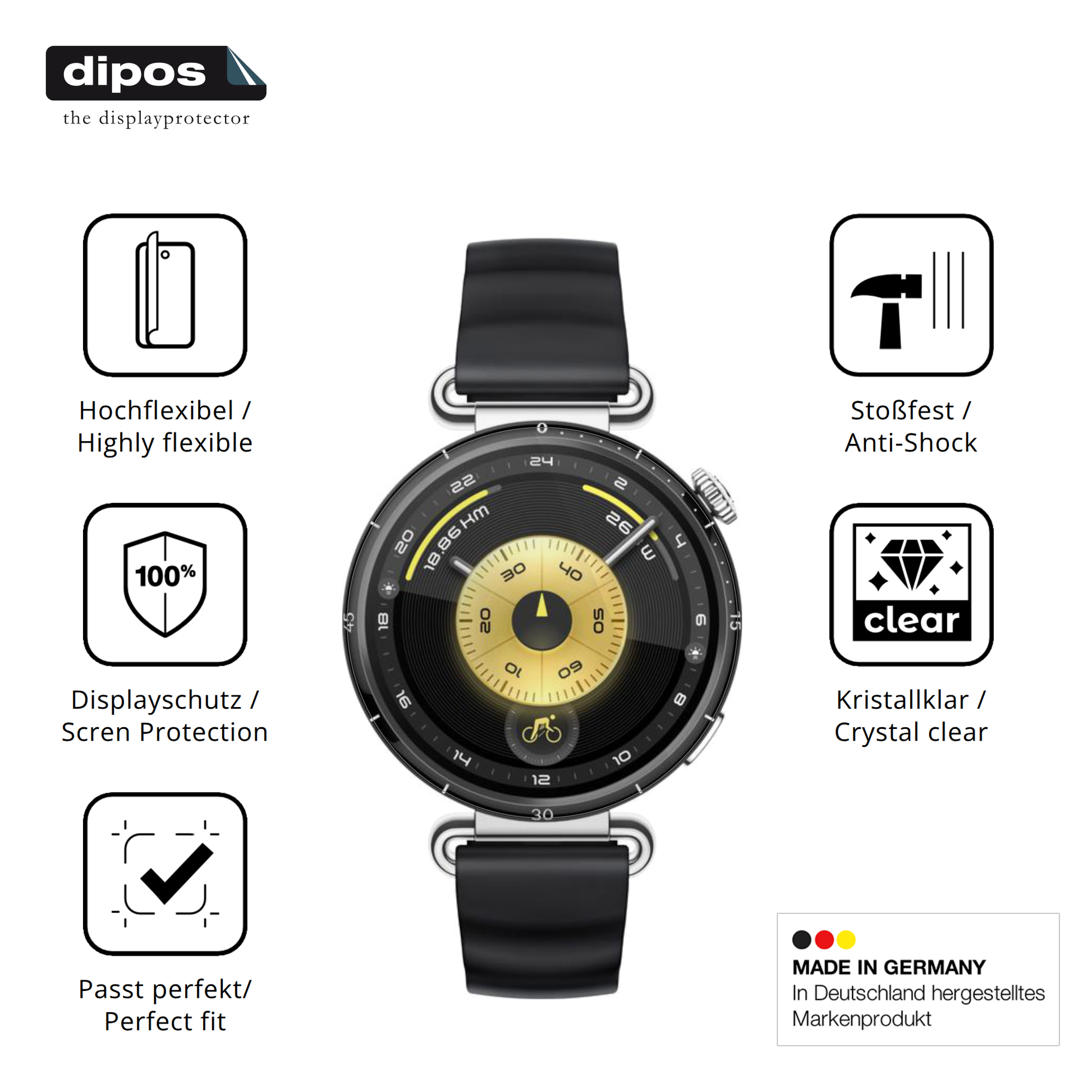 Displayschutz hergestellt in Deutschland, höchste Qualität made in Germany