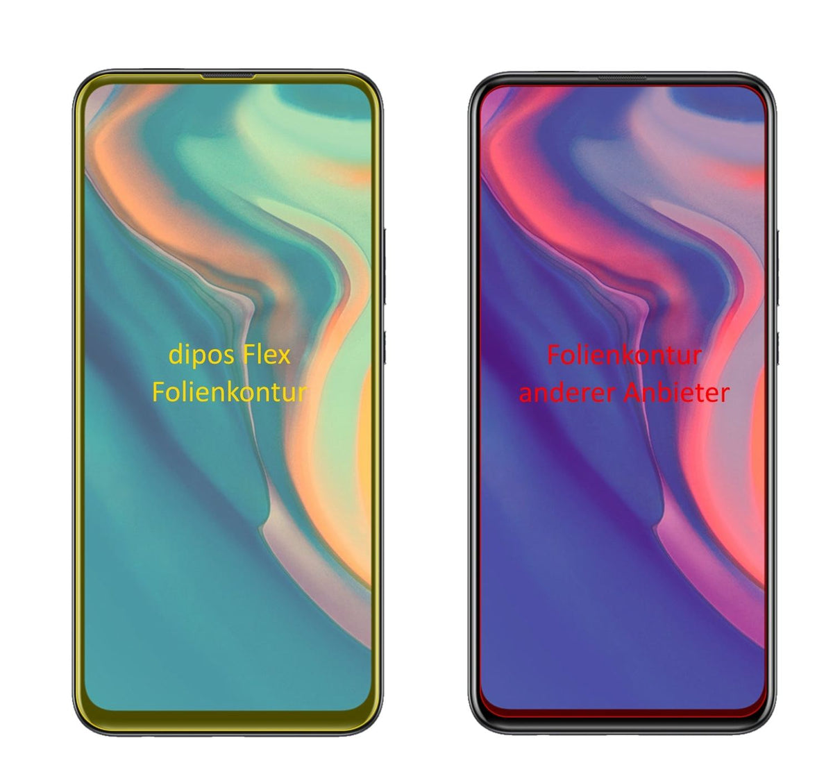 2x Screen Protector Huawei Y9 Prime (2019) Protective Film covers 100% dipos