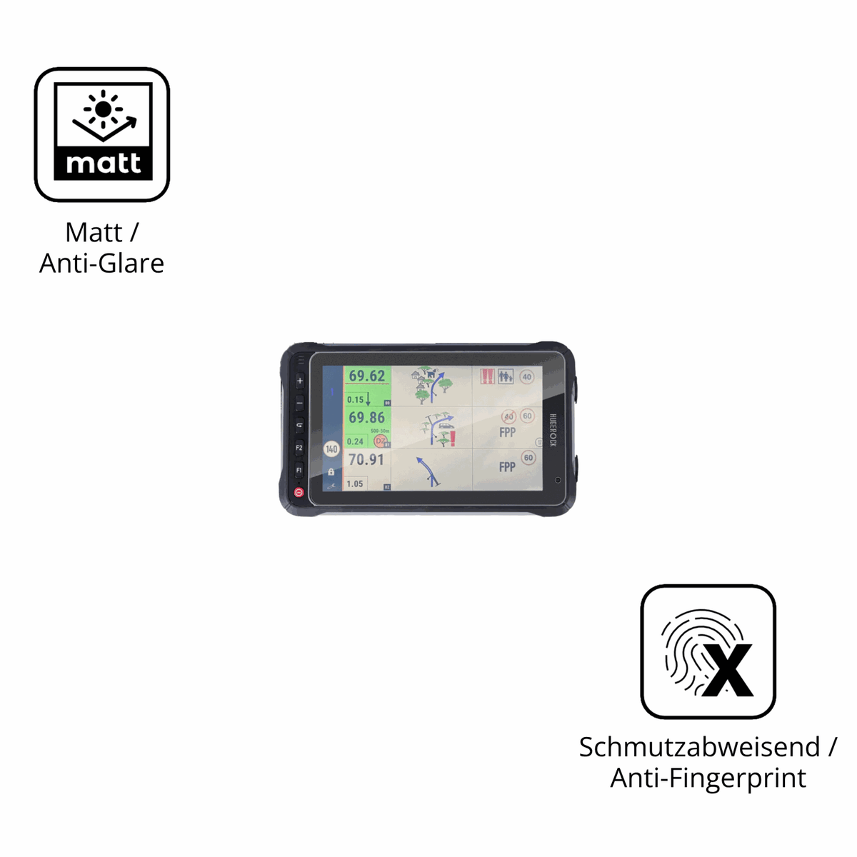 2x Screen Protector for Hugerock X72 Protection Anti Glare dipos