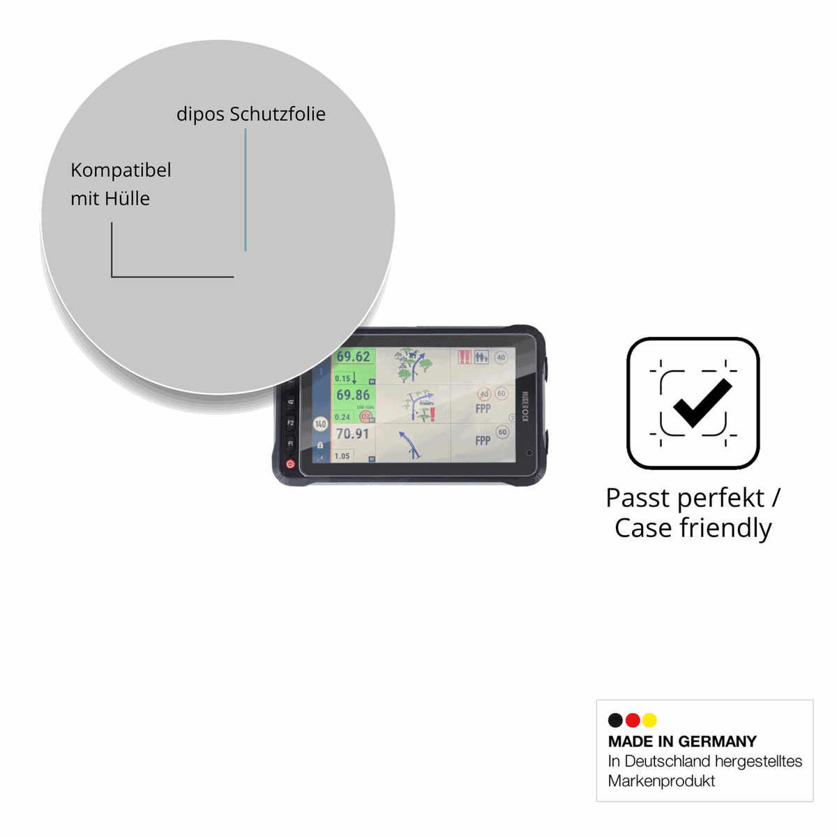 2x Screen Protector for Hugerock X72 Protection Anti Glare dipos