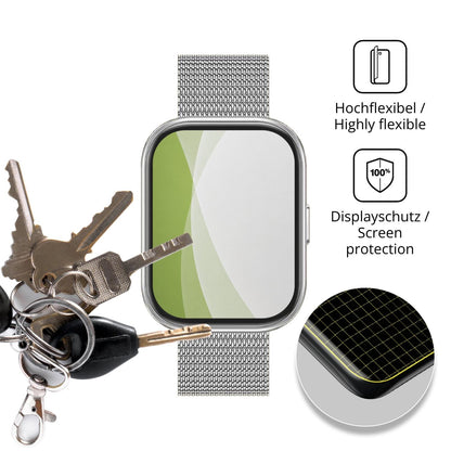 dipos Displayschutz für HXQHSTBG IW05, transparente Oberfläche, perfekte Passform auch für die Rundungen