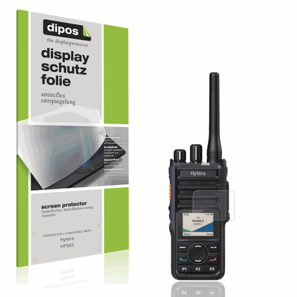 Matte Displayschutzfolie von dipos passend für Hytera HP565, präziser Zuschnitt und blasenfrei montiert
