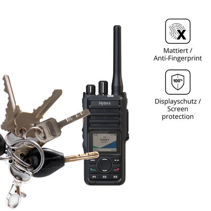 dipos Displayschutz für Hytera HP565, mattierte Oberfläche, Blickschutzfilter und perfekter Passform