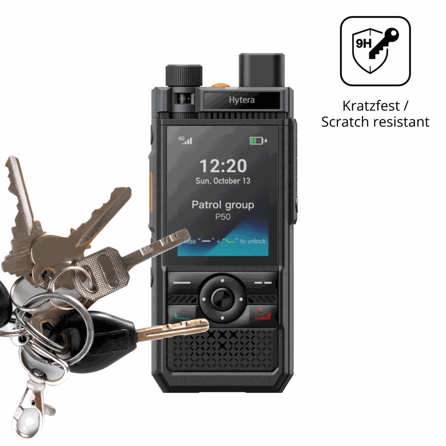 dipos Displayschutz für Hytera P50, mattierte Oberfläche, robuste Festigkeit und perfekte Passform