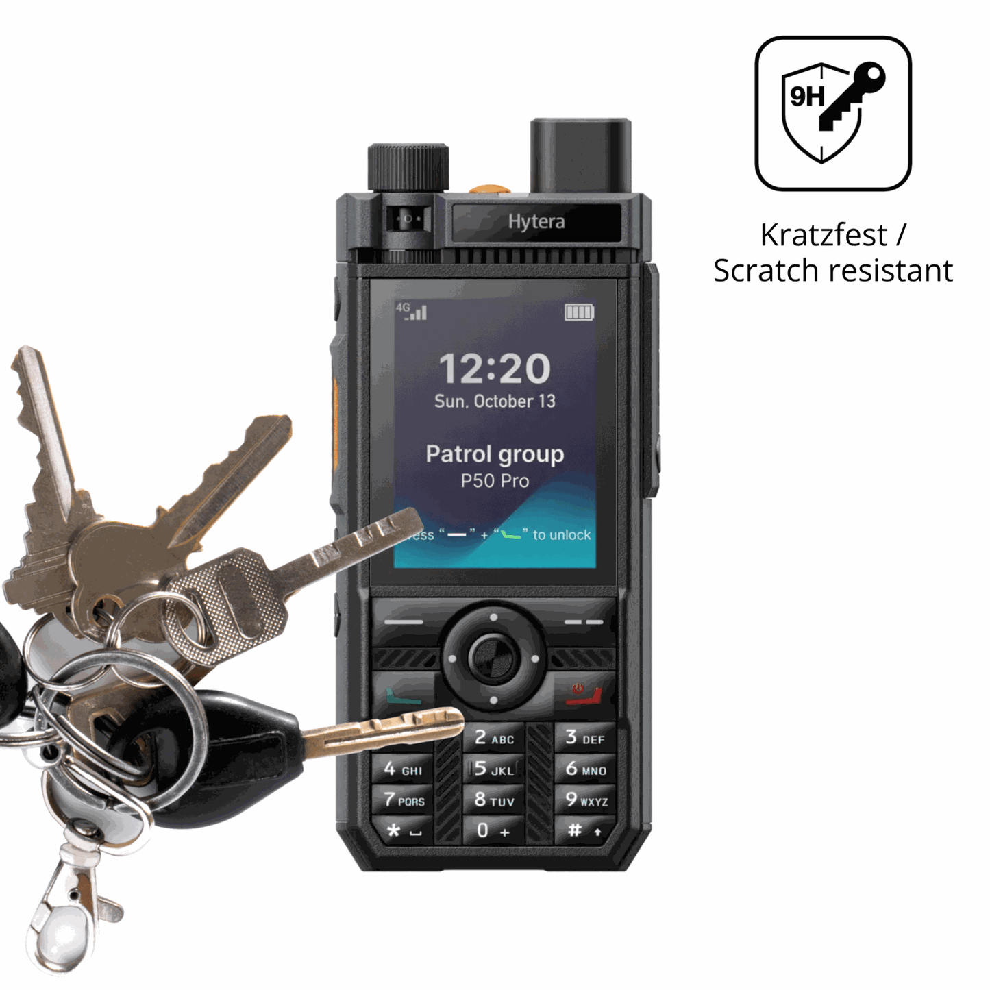 dipos Displayschutz für Hytera P50 Pro, mattierte Oberfläche, robuste Festigkeit und perfekte Passform