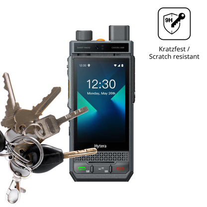 dipos Displayschutz für Hytera P60, transparente Oberfläche, perfekte Passform auch für die Rundungen
