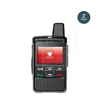 HyteraPNC360S mit aufgebrachter dipos Flex Schutzfolie, glasklare Darstellung ohne Einschränkungen