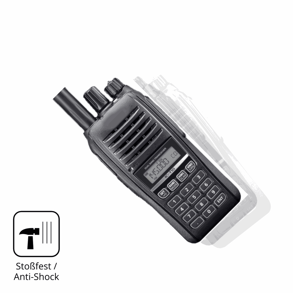 2x Screen Protector for Icom IC-T10 matte Flexible Glass 9H dipos