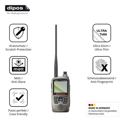 4x Screen Protector for Icom ID-52E PLUS 60th Protection Anti Glare dipos