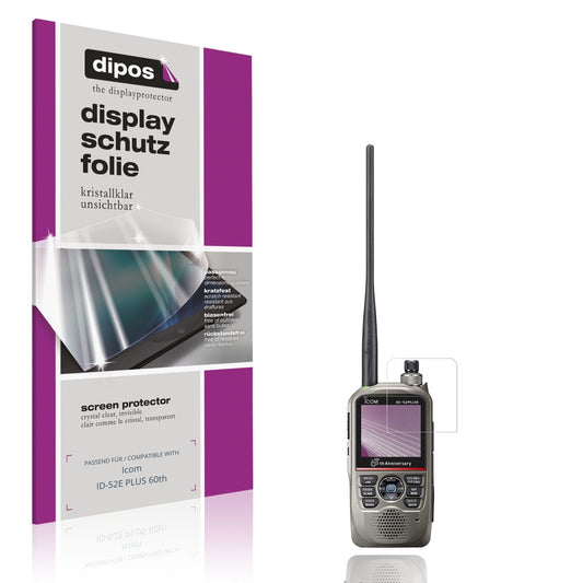 4x Screen Protector for Icom ID-52E PLUS 60th Protection Crystal Clear dipos