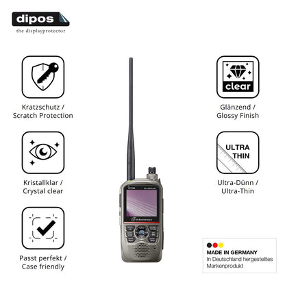 4x Screen Protector for Icom ID-52E PLUS 60th Protection Crystal Clear dipos
