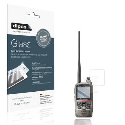 2x Screen Protector for Icom ID-52E PLUS 60th matte Flexible Glass 9H dipos