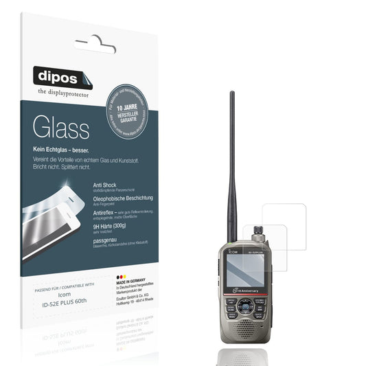 2x Screen Protector for Icom ID-52E PLUS 60th matte Flexible Glass 9H dipos