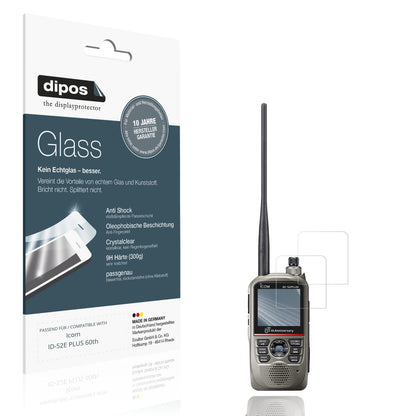 2x Screen Protector for Icom ID-52E PLUS 60th Flexible Glass 9H dipos