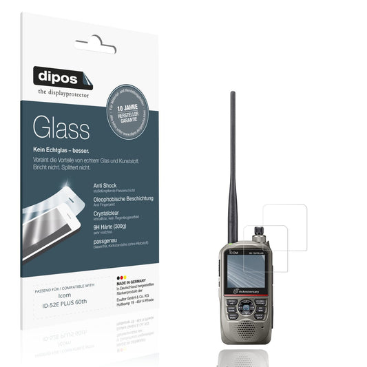 2x Screen Protector for Icom ID-52E PLUS 60th Flexible Glass 9H dipos