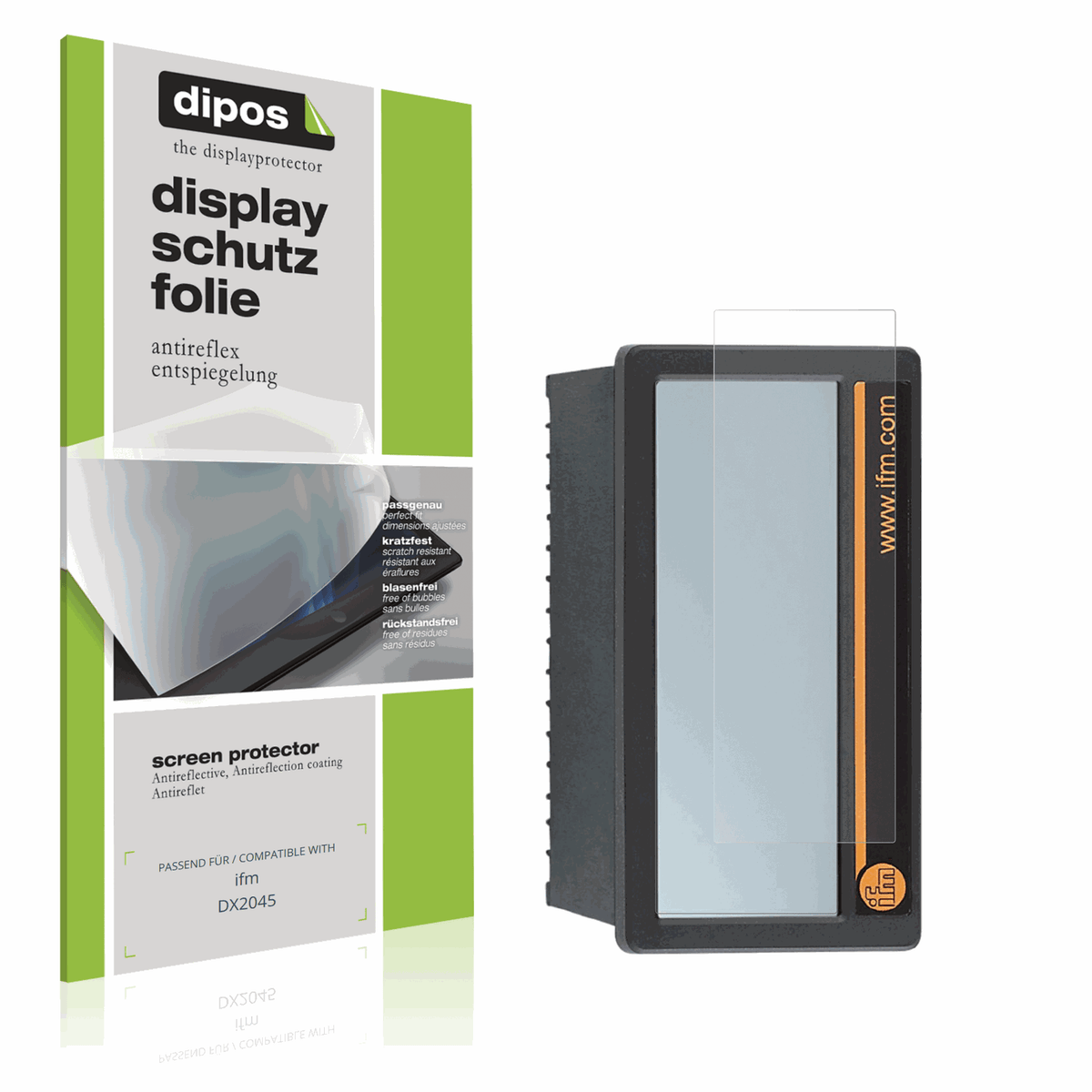 2x Screen Protector for ifm DX2045 Protection Anti Glare dipos