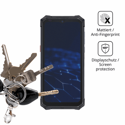 dipos Displayschutz für iGET T2, mattierte Oberfläche, Blickschutzfilter und perfekter Passform