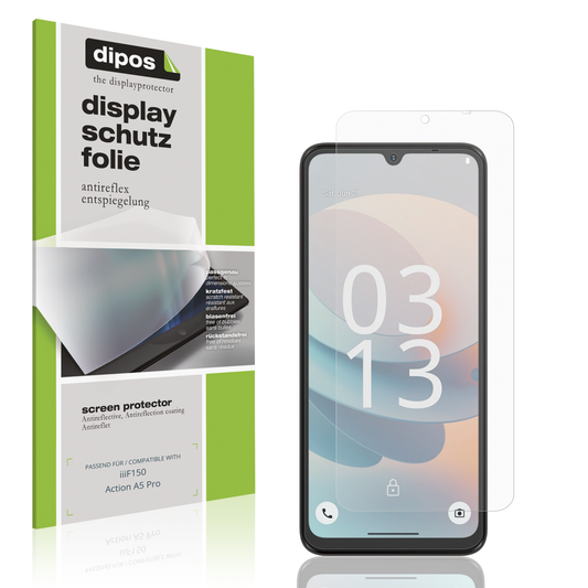 Matte Displayschutzfolie von dipos passend für iiif150action a5 pro, präziser Zuschnitt und blasenfrei montiert