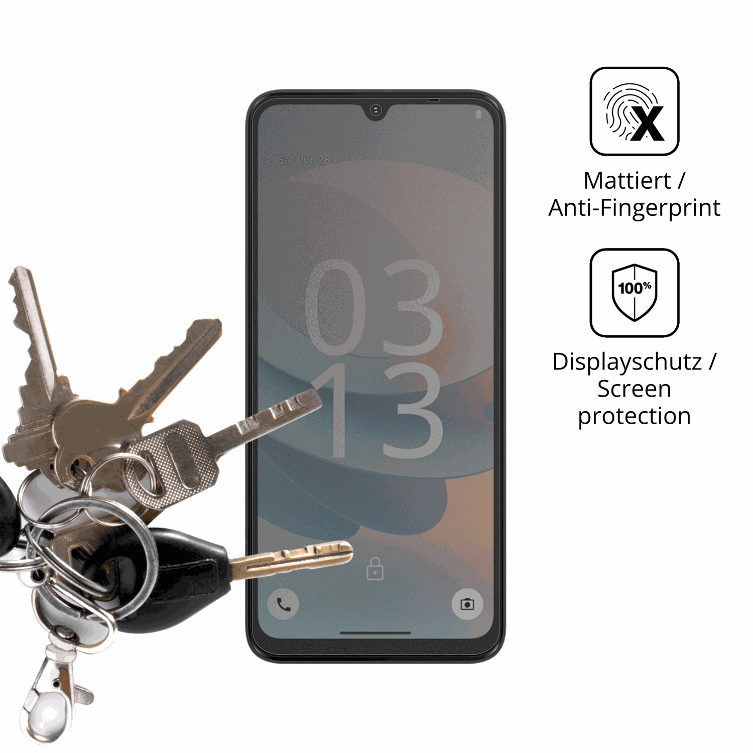 dipos Displayschutz für iiif150action a5 pro, mattierte Oberfläche, Blickschutzfilter und perfekter Passform