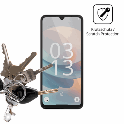 Schutz gegen Kratzer auf dem iiif150action a5 pro Glas durch Schlüssel oder Ähnliches