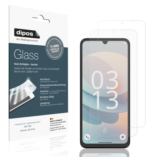 Matte Displayschutzfolie von dipos passend für iiif150action a5 pro, 9H kratzfest und blasenfrei montiert