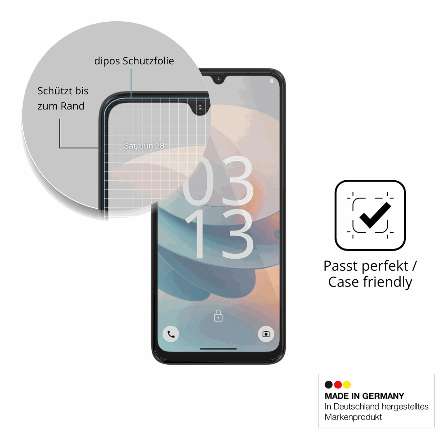 Besonders flexibler Displayschutz mit Anti-Shock-Schicht im Materialmix