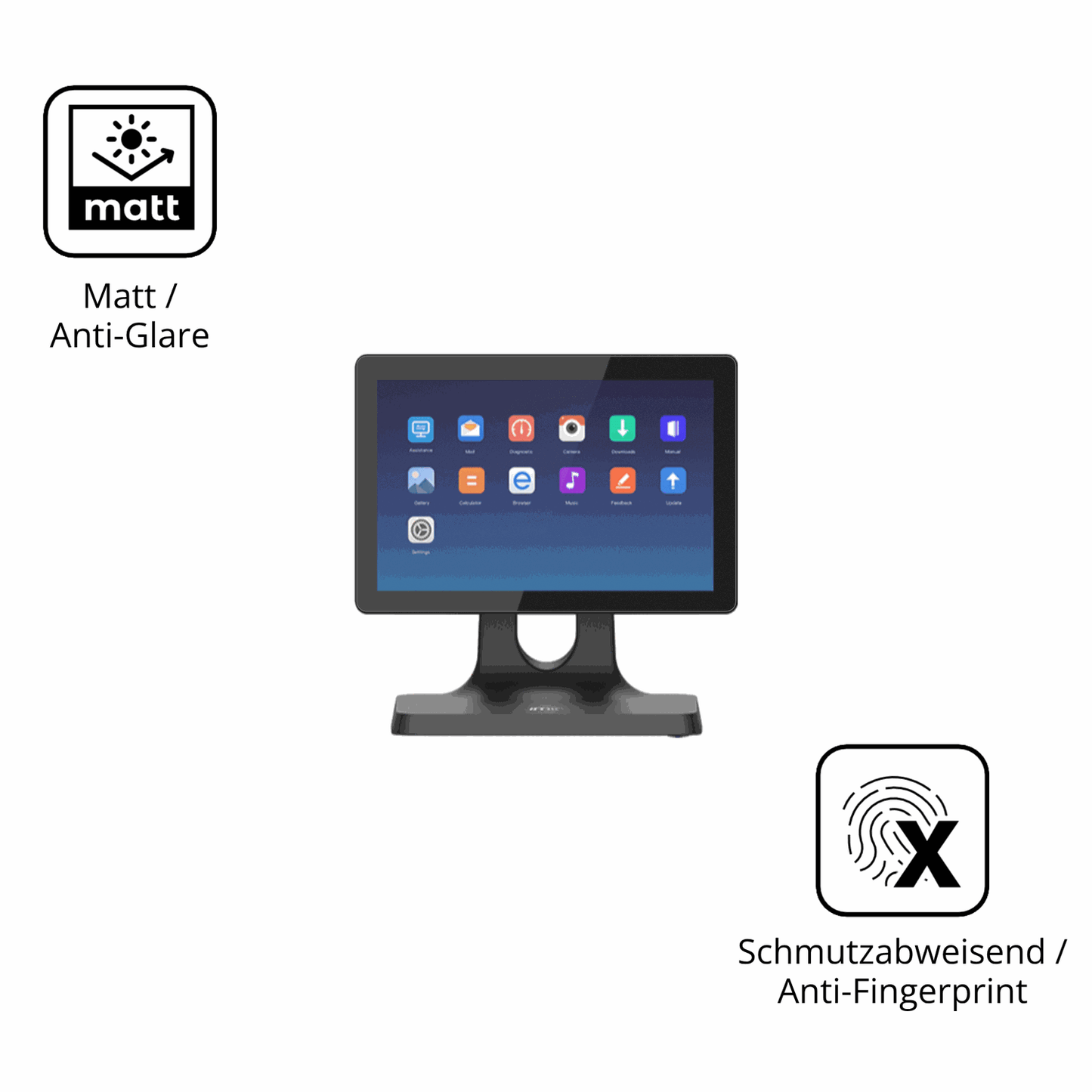2x Screen Protector for IMIN D2 10.1 Zoll Protection Anti Glare dipos