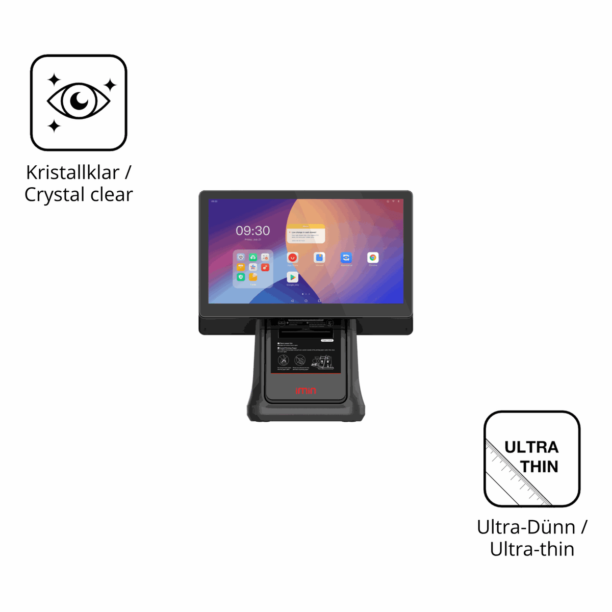 2x Screen Protector for IMIN D3 15.6 Zoll Protection Crystal Clear dipos