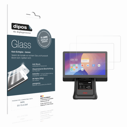 2x Screen Protector for IMIN D3 15.6 Zoll matte Flexible Glass 9H dipos