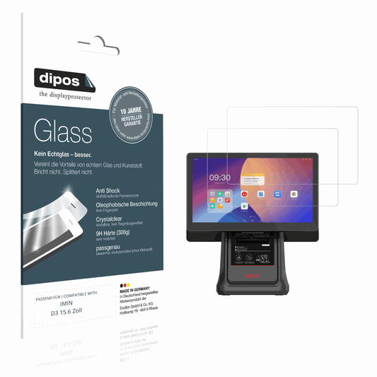 2x Screen Protector for IMIN D3 15.6 Zoll Flexible Glass 9H dipos