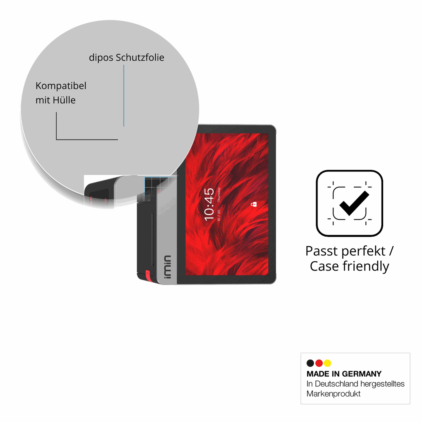 2x Screen Protector for IMIN Falcon 1 10.1 Zoll Protection Anti Glare dipos