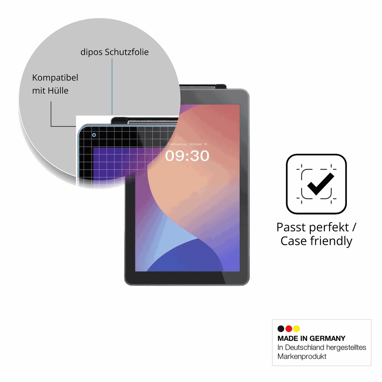 2x Screen Protector for IMIN M2 MAX 8 Zoll Protection Anti Glare dipos