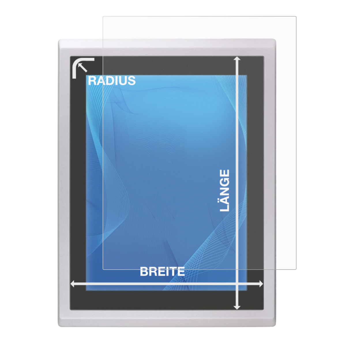 matte Displayschutzfolie aus PET individuell zugeschnitten