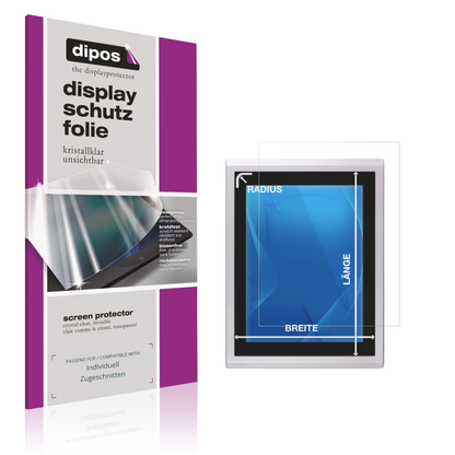 klare Displayschutzfolie aus PET individuell zugeschnitten