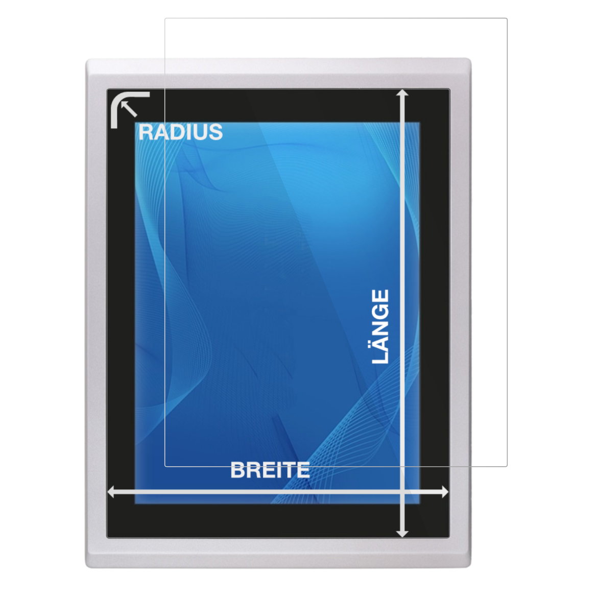 transparente PET Displayschutzfolie glasklar