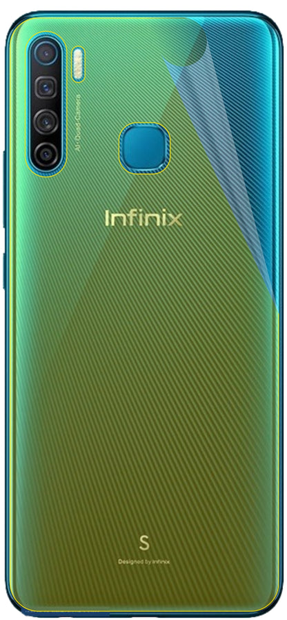 dipos Displayschutz für Infinix S5 Rückseite, transparente Oberfläche, geringe Dicke und perfekte Passform