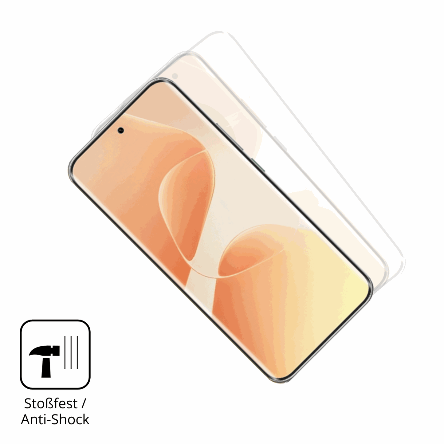 Schutz gegen Kratzer auf dem infinixhot 60 pro plus Glas durch Schlüssel, Stöße gegen die Tischkante oder Stürze