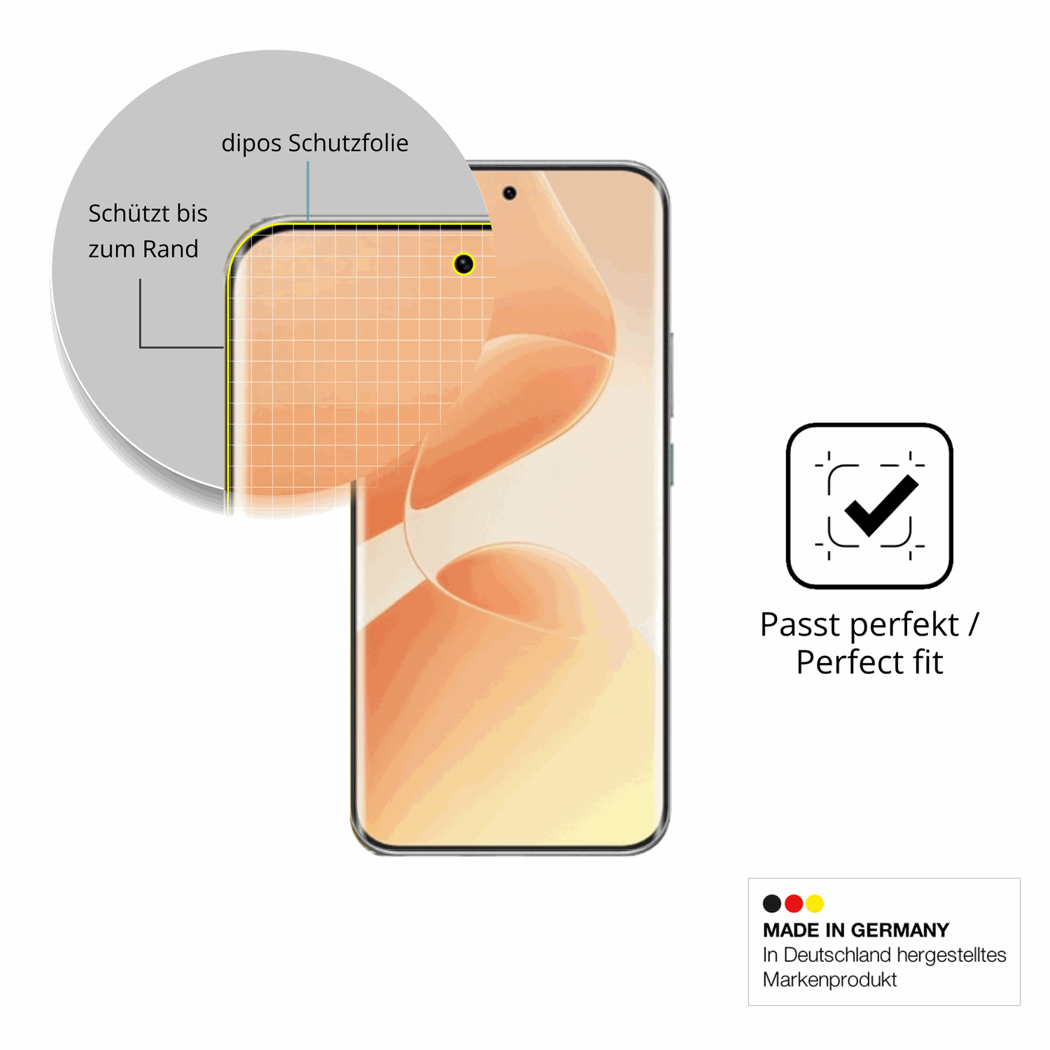 Besonders flexibler Displayschutz mit Anti-Shock-Schicht im Materialmix