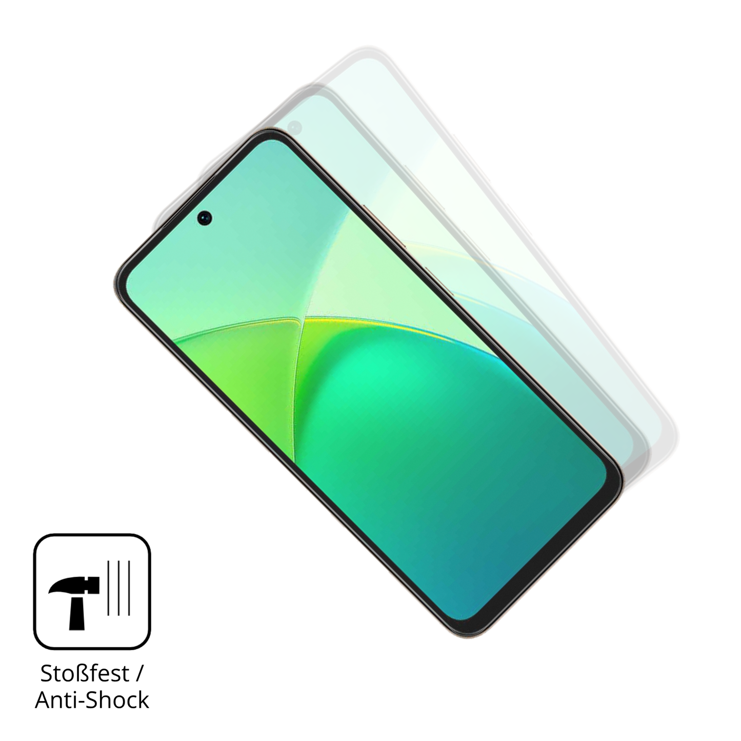 2x Full Cover Schutzfolie matt für Infinix Smart 10