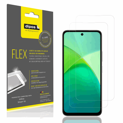 2x 3D Full Cover Schutzfolie für Infinix Smart 10