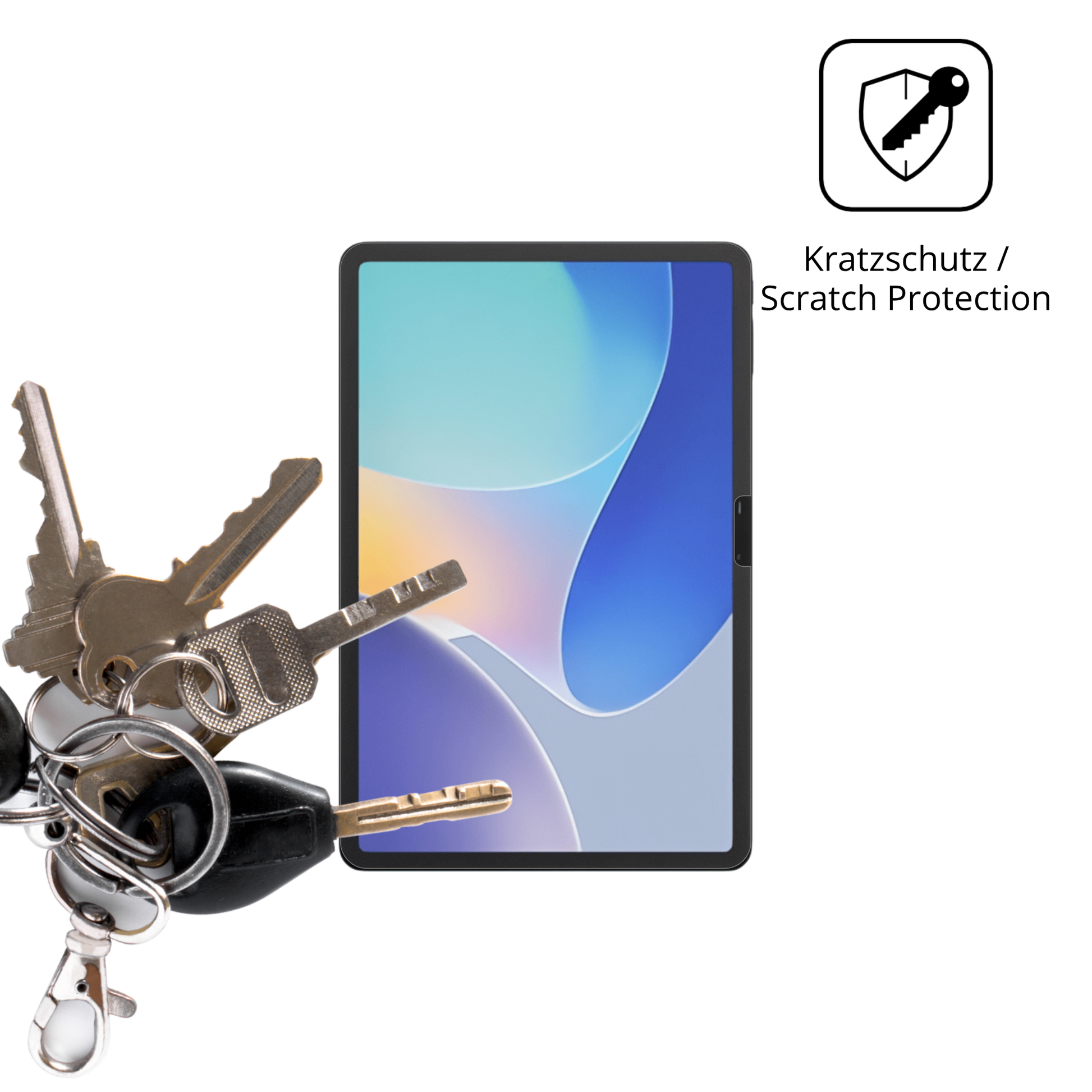 Schutz gegen Kratzer auf dem Infinix XPad Edge Glas durch Schlüssel oder Ähnliches