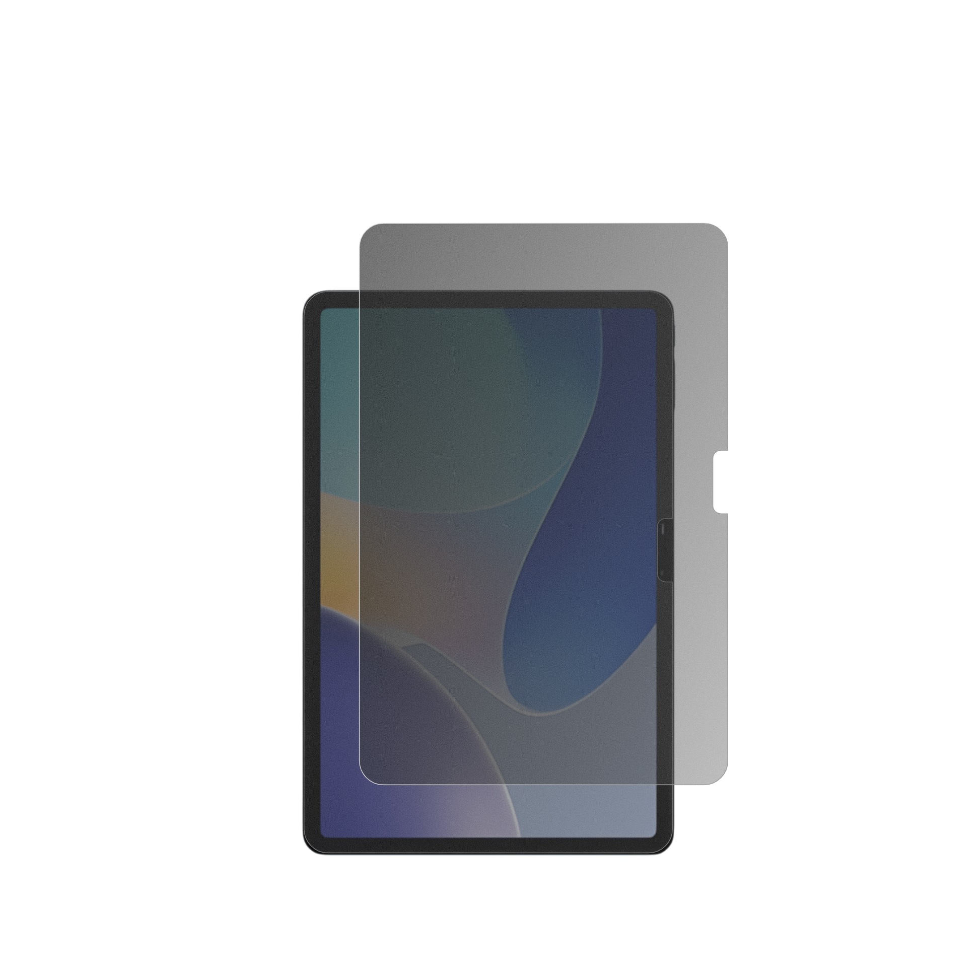 InfinixXPad Edge mit aufgebrachtem dipos Displayschutz, der seitliche Einblicke blockiert
