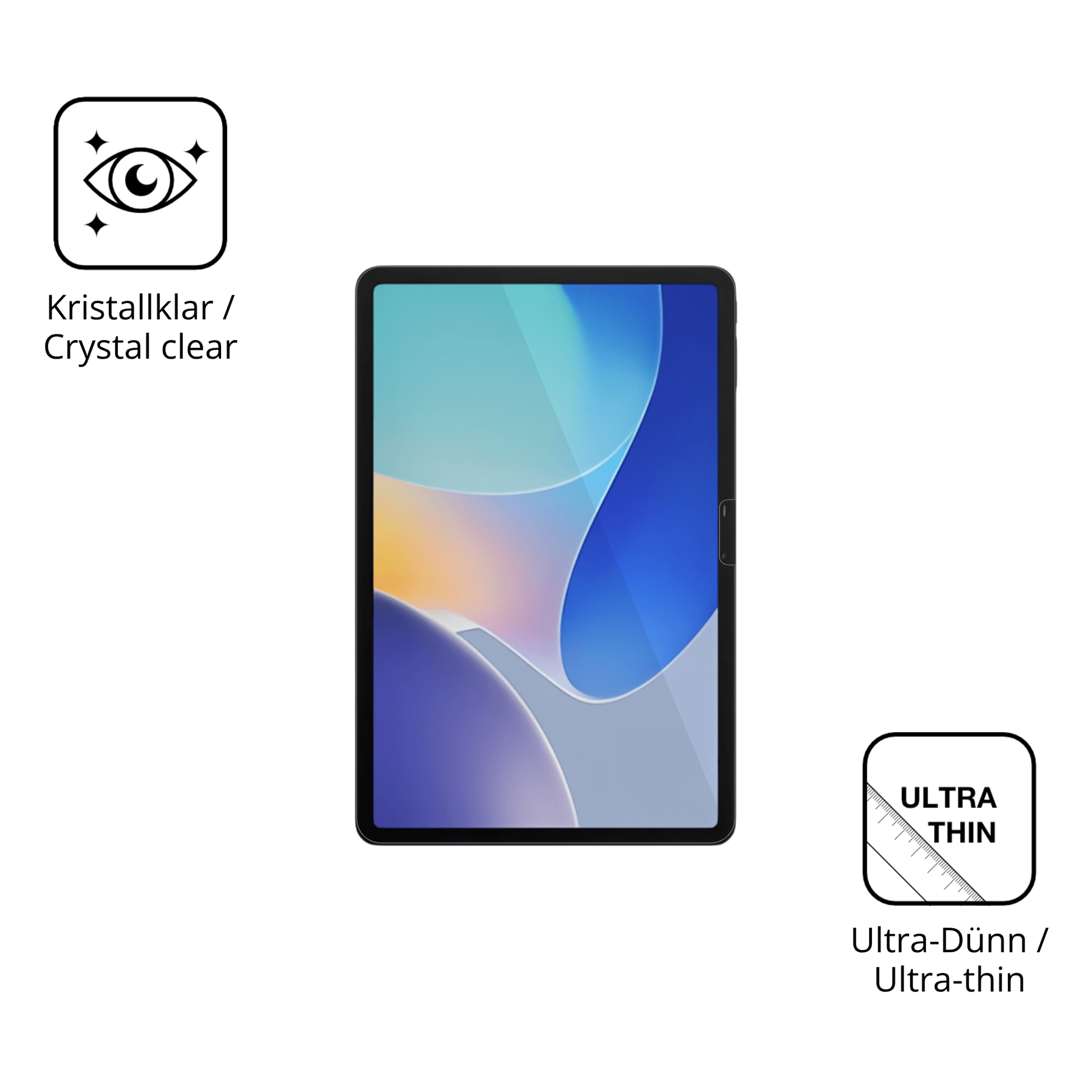 Dünne und klare Folie passend zugeschnitten für Infinix XPad Edge