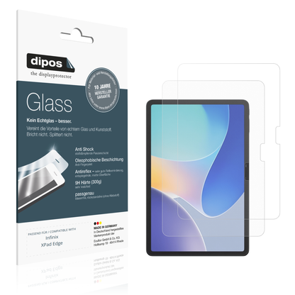 Matte Displayschutzfolie von dipos passend für Infinix XPad Edge, 9H kratzfest und blasenfrei montiert