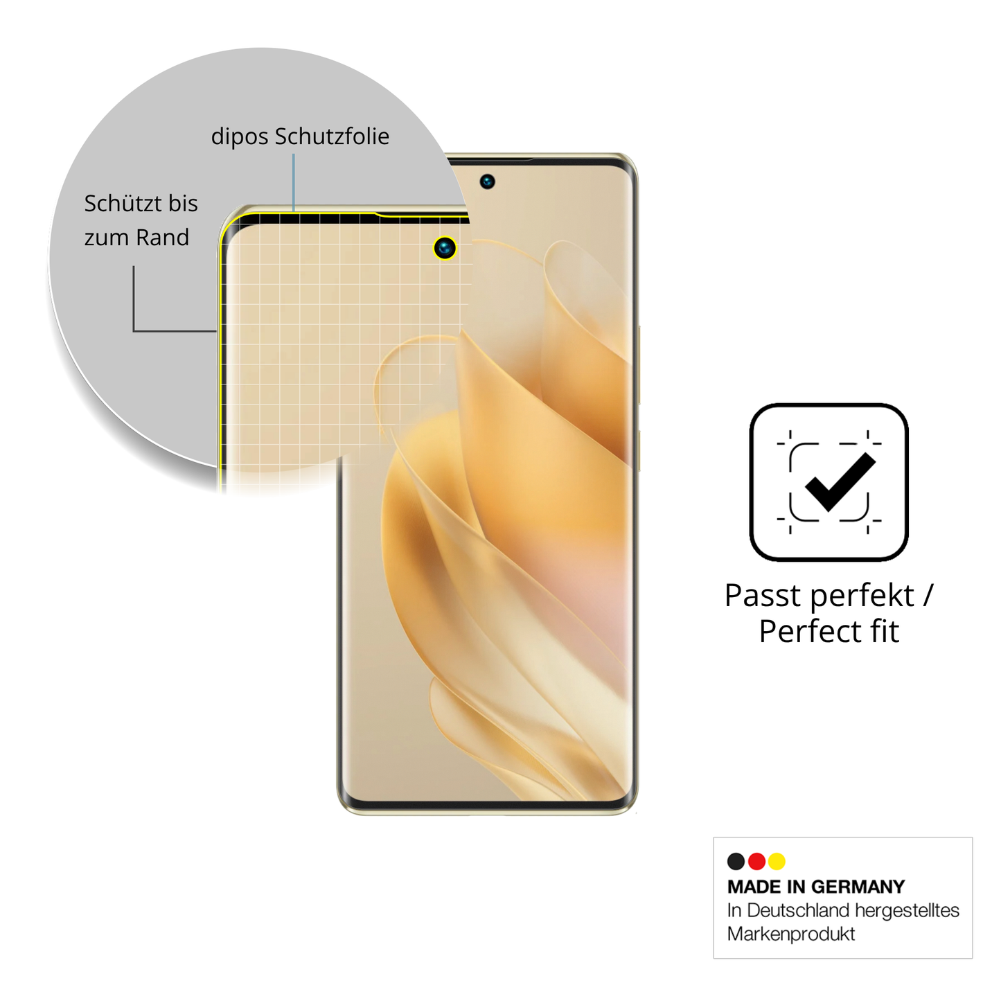 Besonders flexibler Displayschutz mit Anti-Shock-Schicht im Materialmix