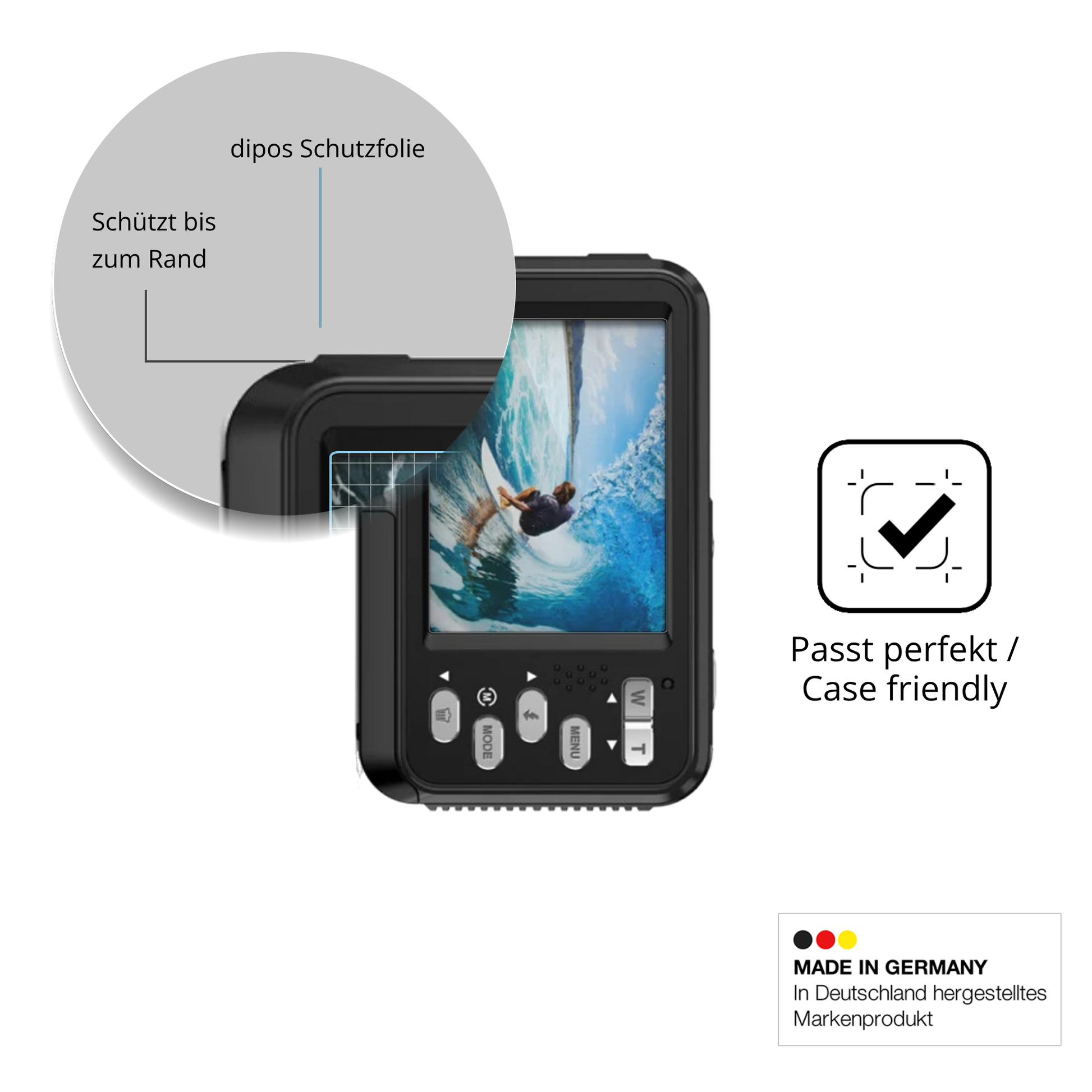 Besonders flexibler Displayschutz mit Anti-Shock-Schicht im Materialmix