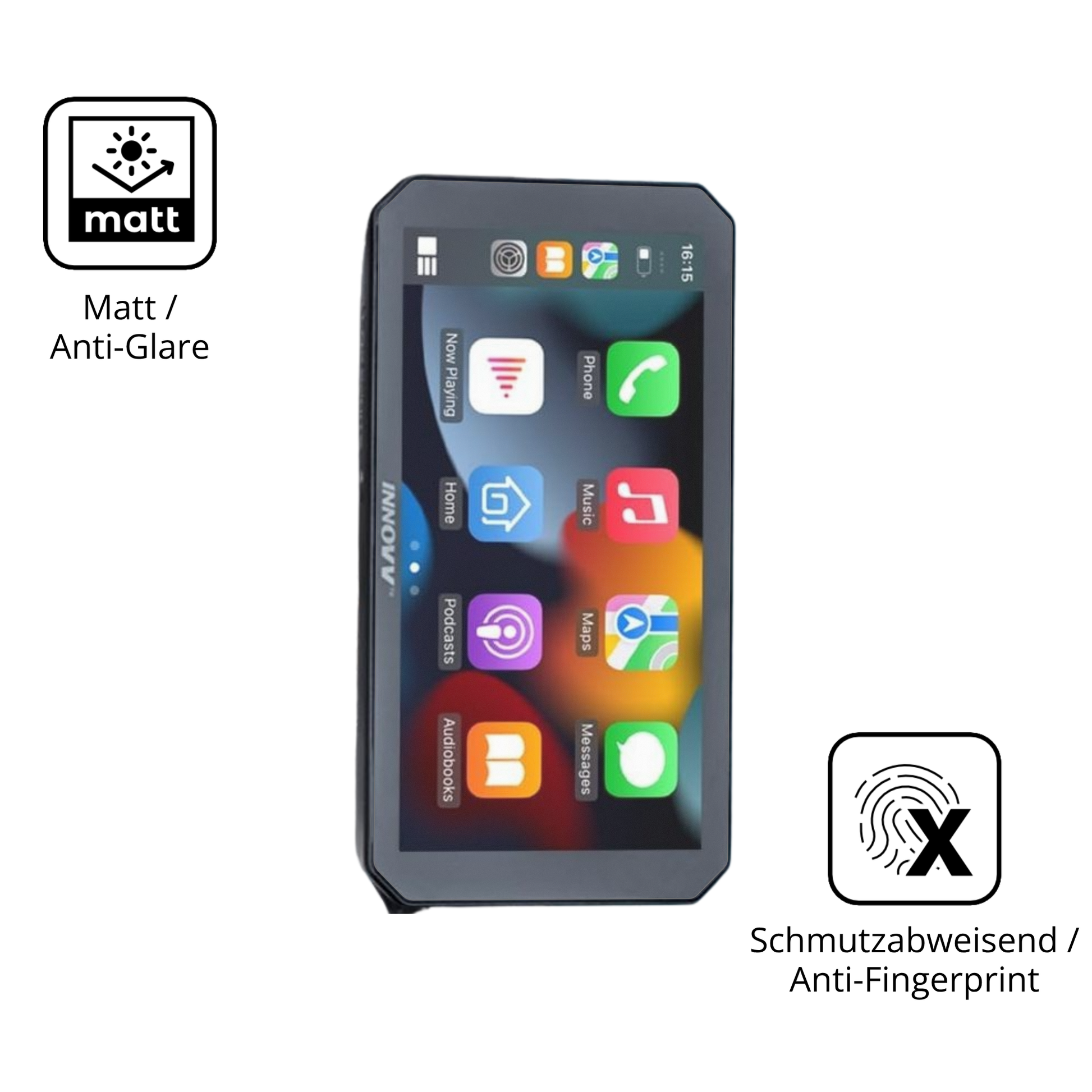 9H Hartbeschichtete, flexible Folie passend zugeschnitten für Innovv N1 5.99 Zoll